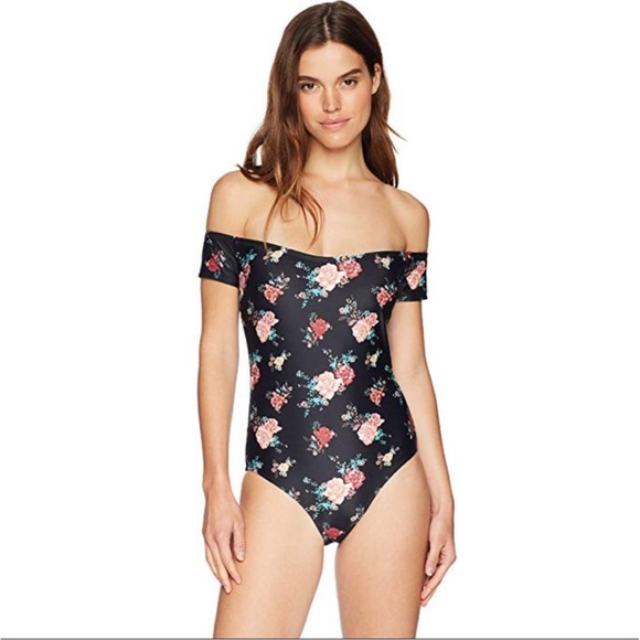 NWOT Mae Off Shoulder One Piece Swimsuit - Picture 2 of 9